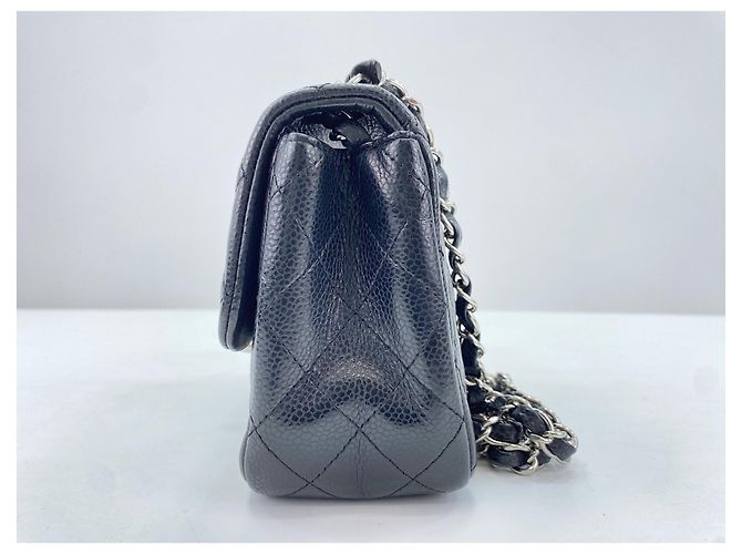 Borsa a Spalla Chanel Mini Matelassé Nero - vista 4
