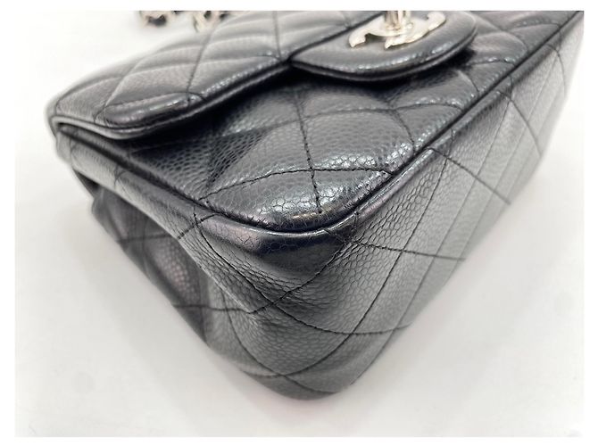 Borsa a Spalla Chanel Mini Matelassé Nero - vista 8