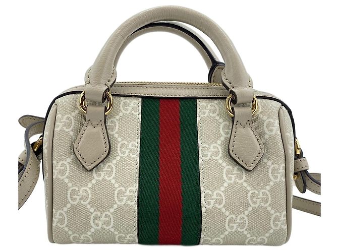 Borsa 2-Way Gucci Sherry Line in beige - vista 3