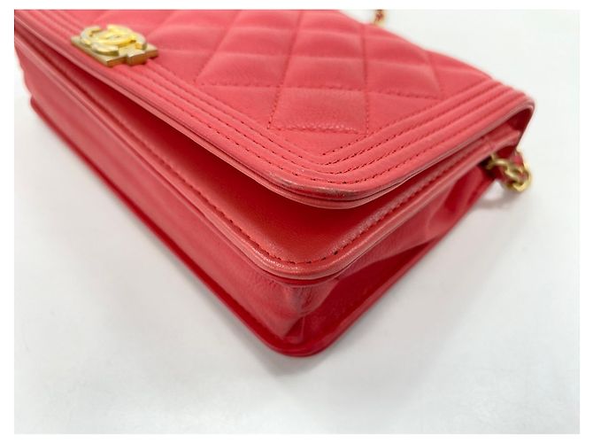 Borsa a tracolla Chanel Boy Rosa - vista 7