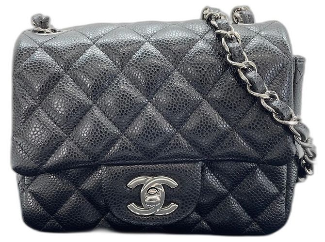 Borsa a Spalla Chanel Mini Matelassé Nero - vista 12