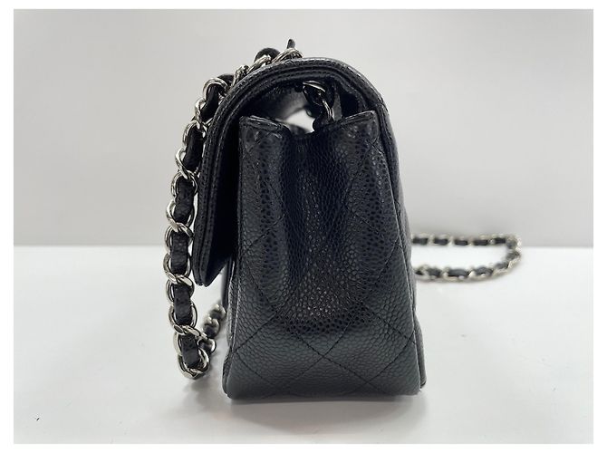 Borsa a Spalla Chanel Mini Matelassé Nero - vista 3