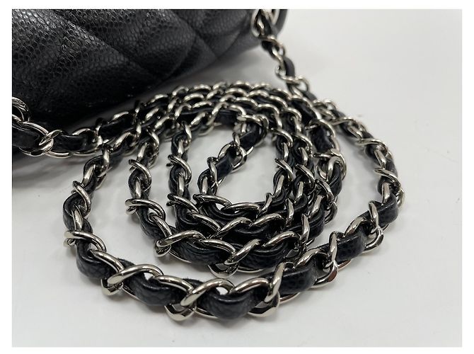 Borsa a Spalla Chanel Mini Matelassé Nero - vista 8
