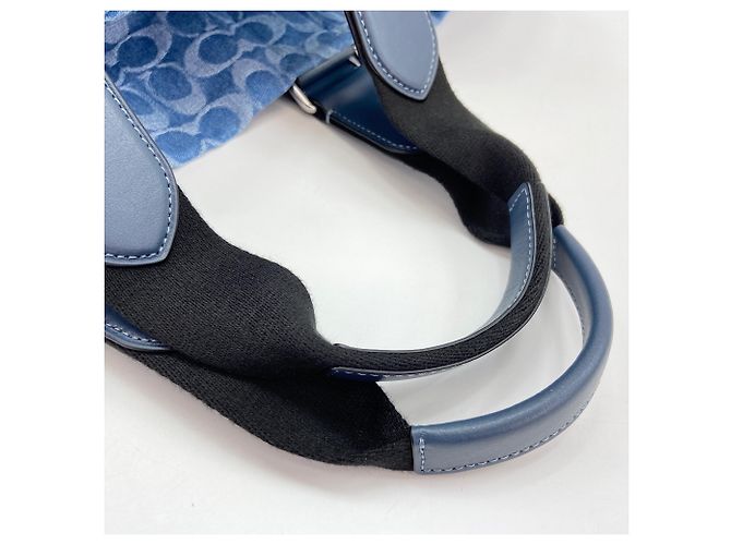 Borsa Tote 2-Way Coach Tour Blu - vista 10