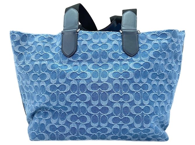 Borsa Tote 2-Way Coach Tour Blu - vista 2