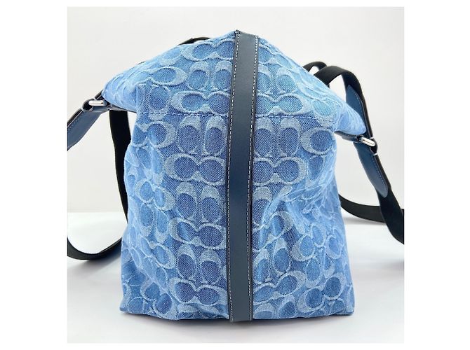 Borsa Tote 2-Way Coach Tour Blu - vista 5