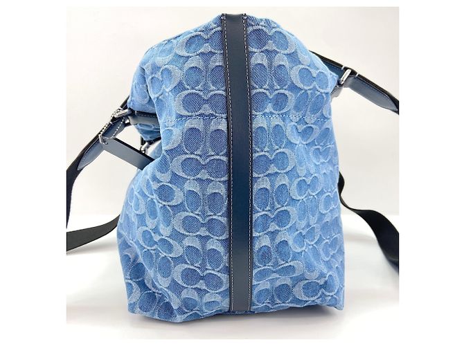 Borsa Tote 2-Way Coach Tour Blu - vista 6