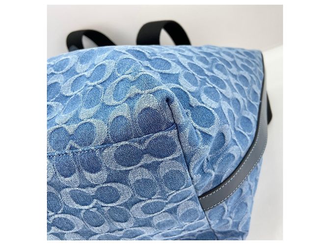 Borsa Tote 2-Way Coach Tour Blu - vista 8