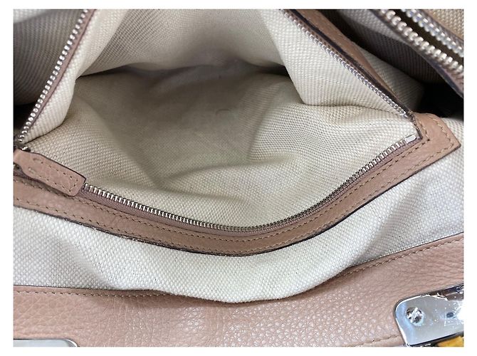 Borsa Tote Gucci Bamboo Rosa Beige - vista 14