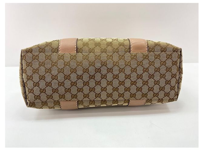 Borsa Tote Gucci Bamboo Rosa Beige - vista 6