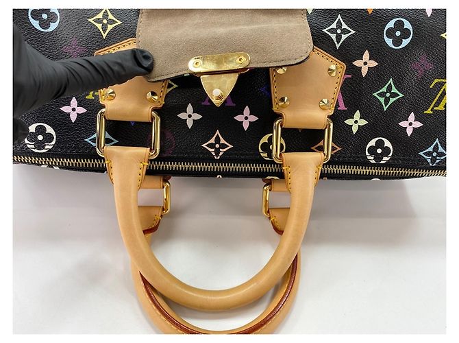Borsa Louis Vuitton x Takashi Murakami Speedy 40 Nero Multicolore - vista 10