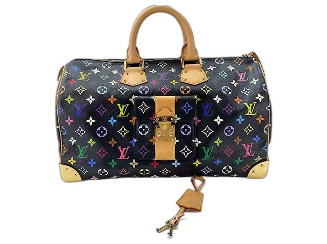 Borsa Louis Vuitton x Takashi Murakami Speedy 40 Nero Multicolore - vista 15