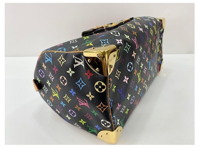 Borsa Louis Vuitton x Takashi Murakami Speedy 40 Nero Multicolore - vista 6
