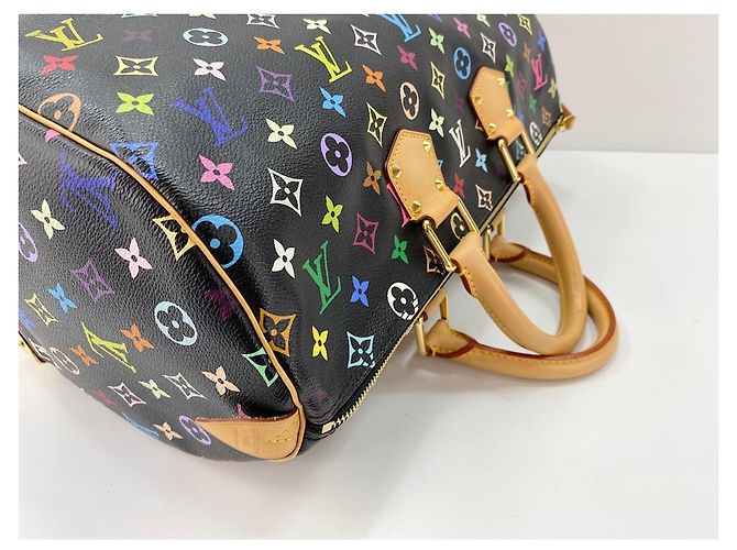 Borsa Louis Vuitton x Takashi Murakami Speedy 40 Nero Multicolore - vista 9