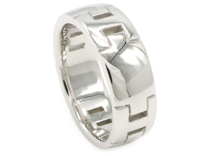 Ring Anillo Hercules Hermès en oro blanco de 18K Plata - vista 3