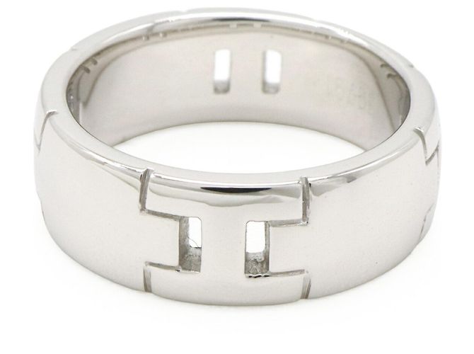 Ring Anillo Hercules Hermès en oro blanco de 18K Plata - vista 4