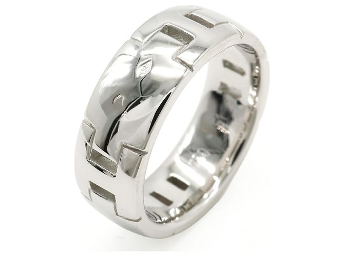 Ring Anillo Hercules Hermès en oro blanco de 18K Plata - vista 6