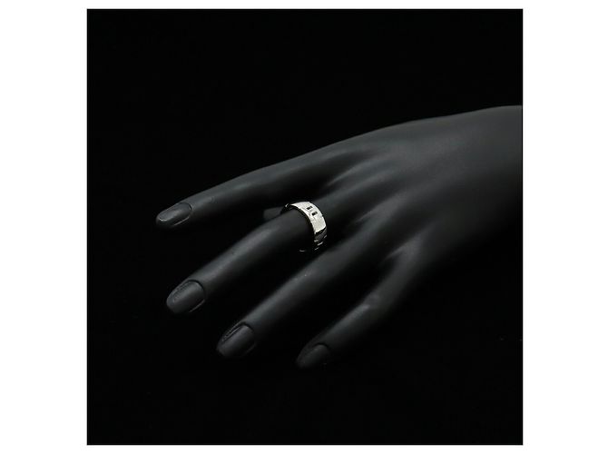 Ring Anillo Hercules Hermès en oro blanco de 18K Plata - vista 8