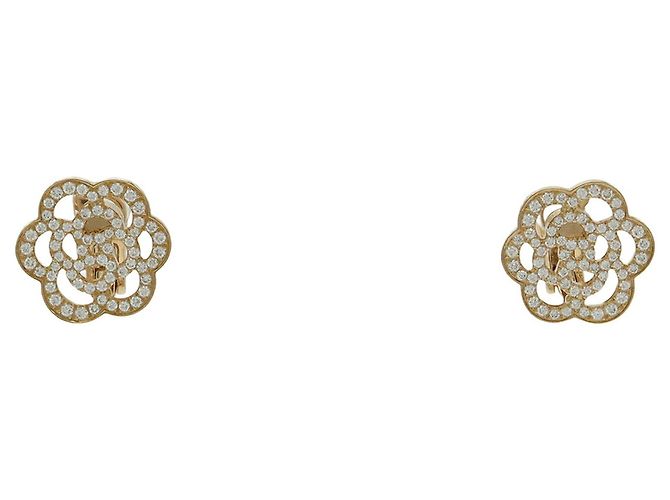 Orecchini Camellia Chanel in oro rosa 18K - vista 2
