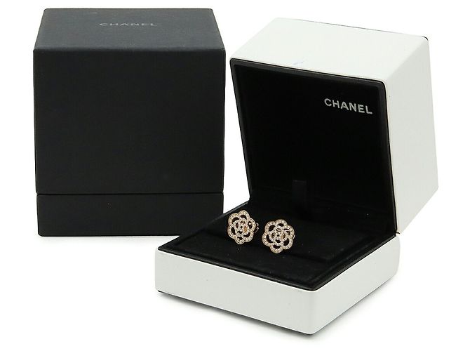 Orecchini Camellia Chanel in oro rosa 18K - vista 7
