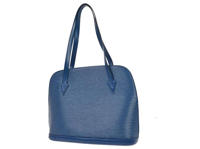 Louis Vuitton Lussac in pelle Epi Blu - vista 2
