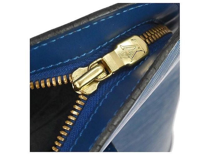 Louis Vuitton Lussac in pelle Epi Blu - vista 7