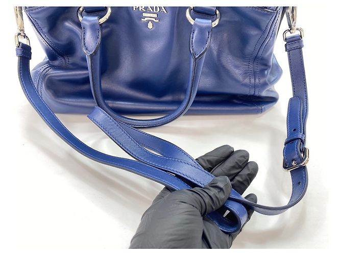 Prada Handtasche 2-Way Blau - Ansicht 14
