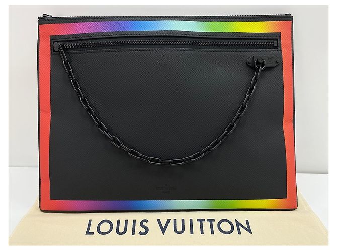 Clutch Louis Vuitton Virgil Abloh Nero Multicolore - vista 11
