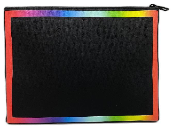 Clutch Louis Vuitton Virgil Abloh Nero Multicolore - vista 2