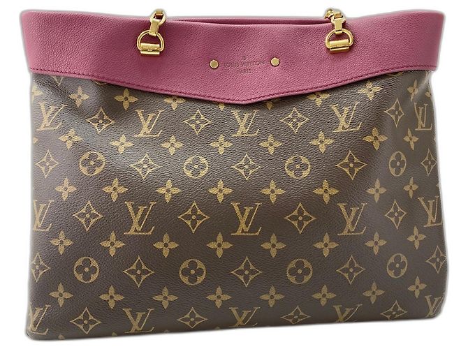 Borsa Tote Pallas Shopper Louis Vuitton Marrone - vista 2