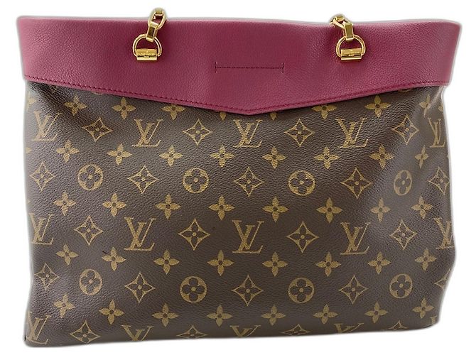 Borsa Tote Pallas Shopper Louis Vuitton Marrone - vista 3