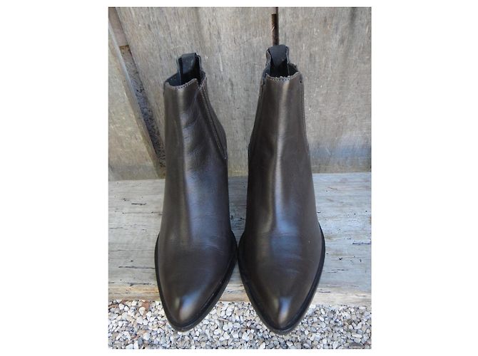 Autre Marque Fabio Rusconi Botines de cuero marrón Castaño - vista 4