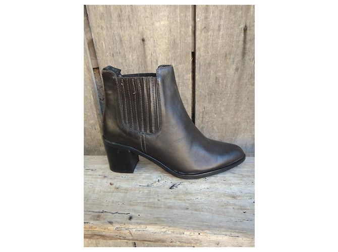 Autre Marque Fabio Rusconi Botines de cuero marrón Castaño - vista 9