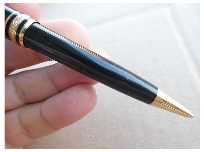 Montblanc Meisterstück Classique Stylo Bille Or Noir Doré - vue 7