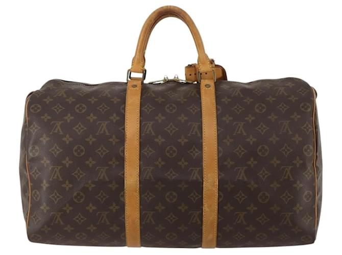 Louis Vuitton Keepall Monogram Canvas 50 Marrone - vista 2