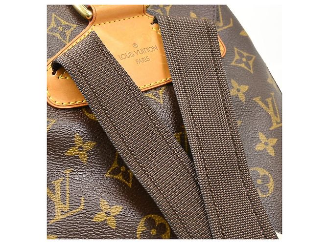 Louis Vuitton Vintage Montsouris Monogram Canvas GM Marron - vue 6