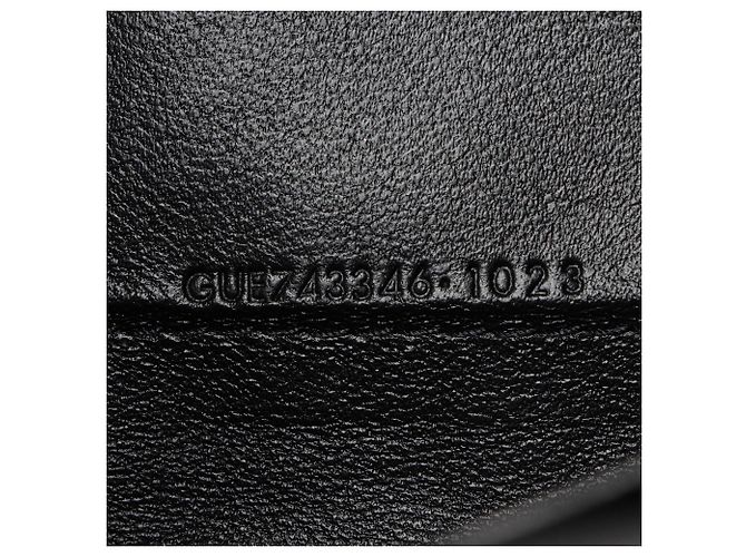 Portefeuille à chaîne Saint Laurent en agneau matelassé avec monogramme Cassandre Noir - vue 6