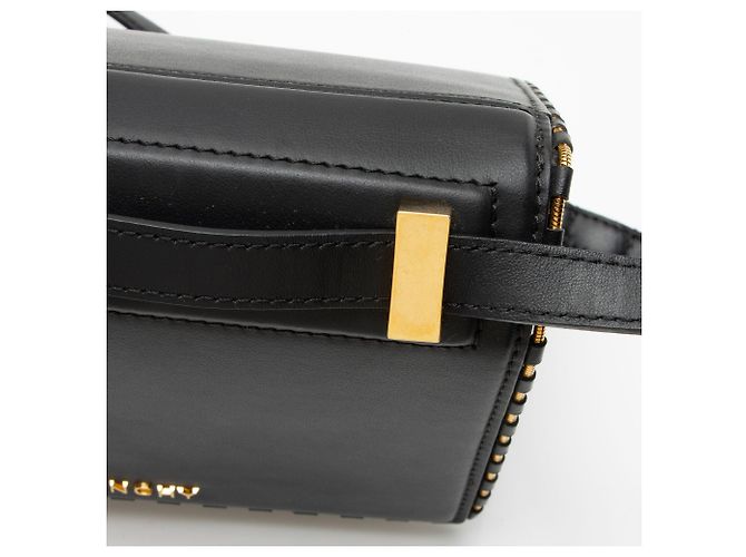 Borsa a tracolla Mini Pandora Box con bordo in catena in pelle Givenchy Nero - vista 10