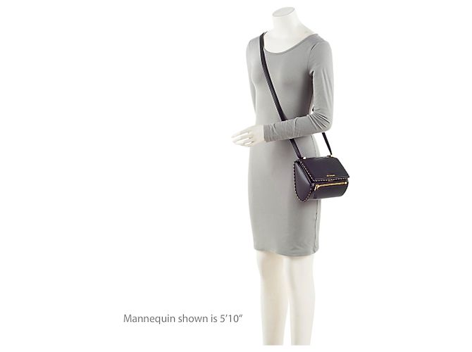 Borsa a tracolla Mini Pandora Box con bordo in catena in pelle Givenchy Nero - vista 5