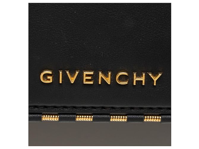 Borsa a tracolla Mini Pandora Box con bordo in catena in pelle Givenchy Nero - vista 9