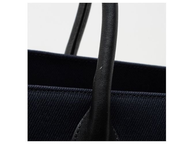 Tote Large Rive Gauche em canvas e couro de bezerro Saint Laurent Preto - vista 10