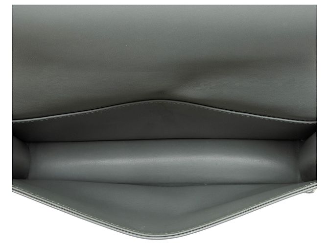Cartera Lady Dior Cannage en piel charol con cadena Gris - vista 7
