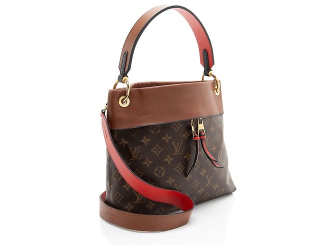 Borsa a tracolla Louis Vuitton Monogram Canvas Tuileries Besace Marrone - vista 2