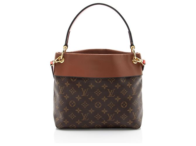 Borsa a tracolla Louis Vuitton Monogram Canvas Tuileries Besace Marrone - vista 3