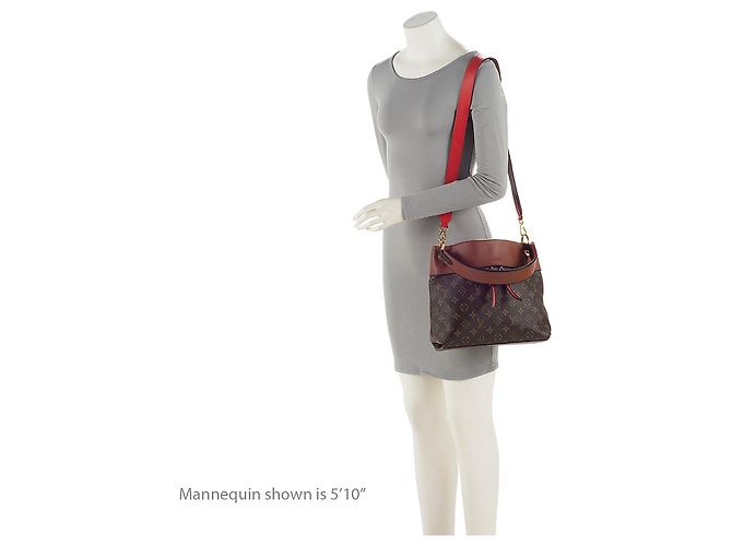 Borsa a tracolla Louis Vuitton Monogram Canvas Tuileries Besace Marrone - vista 5