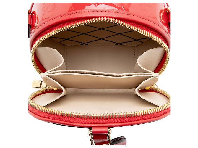 Louis Vuitton Monogram Vernis Boite Chapeau Mini Shoulder Bag Rosso - vista 7
