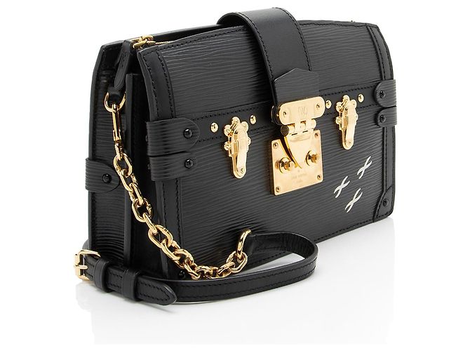 Clutch Trunk in pelle Epi Louis Vuitton Nero - vista 2