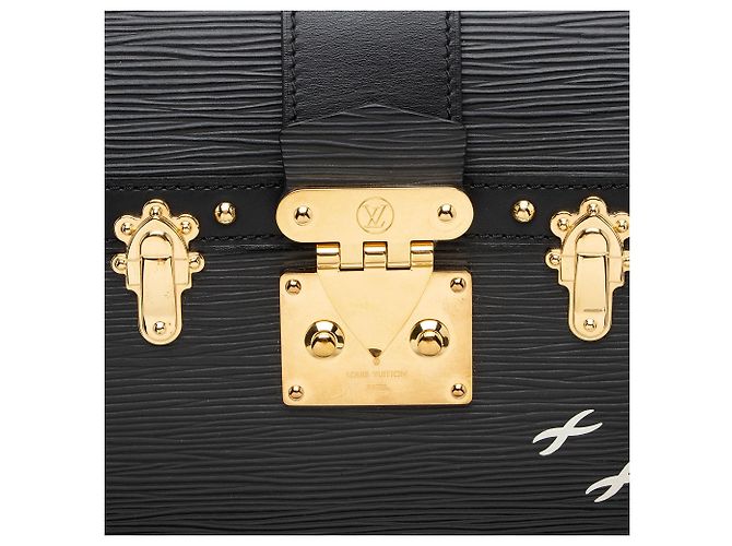 Clutch Trunk in pelle Epi Louis Vuitton Nero - vista 9