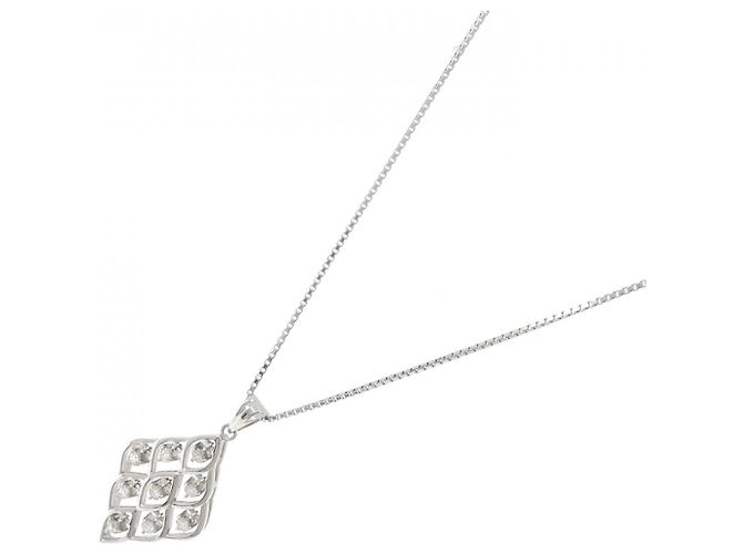 Autre Marque Collana di Diamanti PT900 PT850 Argento - vista 2