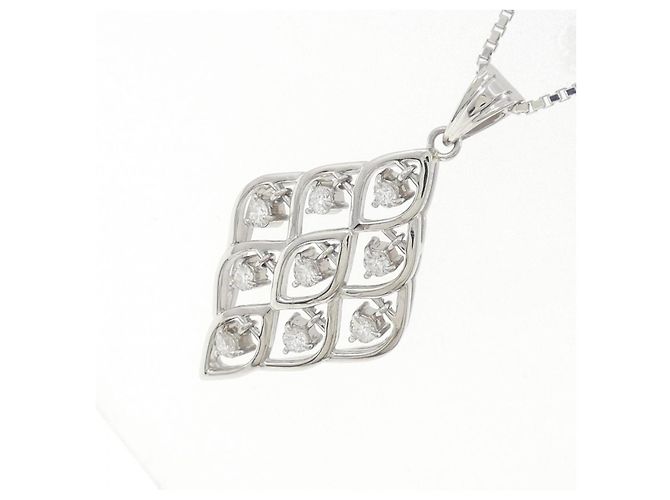 Autre Marque Collana di Diamanti PT900 PT850 Argento - vista 3